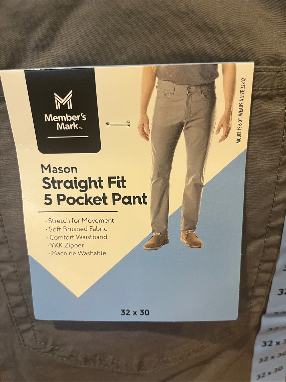 Men's Straight Fit 5 Pocket Chinos in Slate Gray